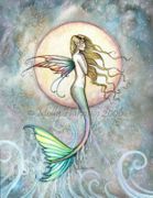 First Taste Of Sky by Molly Harrison  8"x10" Ceramic Art Tile with recessed hangers for tabletop or wall hanging purposes