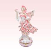 Flamingo Fairy Jeweled Box Hand Painted Ceramic Original Designs by Debby Carman Whacky and Whimsical Characters You Can Bank On!