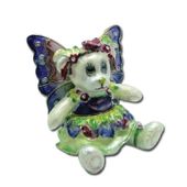 Flower Bear Pansy Jeweled Box Designed by Jody Bergsma Enameled pewter box bejeweled with Austrian crystals