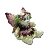 Flower Bear Pansy Jeweled Box Designed by Jody Bergsma Enameled pewter box bejeweled with Austrian crystals