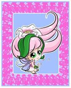 Flower Fairy by Chrissy Clark   8"x10" Ceramic Art Tile with recessed hangers for tabletop or wall hanging purposes