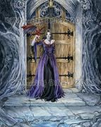 Forbidden Doorway by Meredith Dillman   8"x10" Ceramic Art Tile with recessed hangers for tabletop or wall hanging purposes