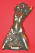 Ghost Sister Modern Contemporary Designed Bronze Finish Figurine by U Hoyat