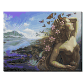 Gnosis by Carol Philips 8"x10" Ceramic Art Tile with recessed hangers for tabletop or wall hanging purposes Gnosis by Carol Philips 8"x10" Ceramic Art Tile with recessed hangers for tabletop or wall hanging purposes