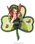 Good Luck by Katherine Barber   8"x10" Ceramic Art Tile with recessed hangers for tabletop or wall hanging purposes