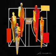 Hand painted framed oil painting on board