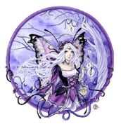 Hanging Fairy Lights by Meredith Dillman   8"x10" Ceramic Art Tile with recessed hangers for tabletop or wall hanging purposes