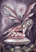 Heather by Jennifer Galasso 8"x10" Ceramic Art Tile with recessed hangers for tabletop or wall hanging purposes Heather by Jennifer Galasso 8"x10" Ceramic Art Tile with recessed hangers for tabletop or wall hanging purposes