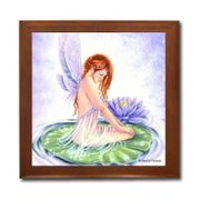 Her Special Place Ceramic Tile Box by Artist Selina Fenech Dark wood jewely box measures 5 1/8" x 5 1/8" x 2 3/4" and is fully lined on the inside