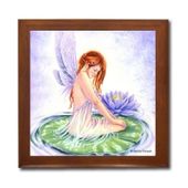 Her Special Place Ceramic Tile Box by Artist Selina Fenech Dark wood jewely box measures 5 1/8" x 5 1/8" x 2 3/4" and is fully lined on the inside Her Special Place Ceramic Tile Box by Artist Selina Fenech Dark wood jewely box measures 5 1/8" x 5 1/8" x 2 3/4" and is fully lined on the inside