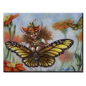 Hitching A Ride by Carol Philips 8"x10" Ceramic Art Tile with recessed hangers for tabletop or wall hanging purposes Hitching A Ride by Carol Philips 8"x10" Ceramic Art Tile with recessed hangers for tabletop or wall hanging purposes