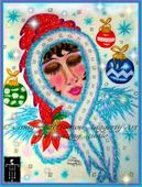 Holiday She Cares Crystal Fairy by Cindy Thorrington Haggerty 8"x10" Ceramic Art Tile with recessed hangers for tabletop or wall hanging purposes Holiday She Cares Crystal Fairy by Cindy Thorrington Haggerty 8"x10" Ceramic Art Tile with recessed hangers for tabletop or wall hanging purposes