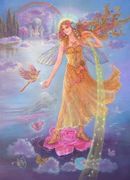 I Give You Star Dreams by Judy Mastrangelo   8"x10" Ceramic Art Tile with recessed hangers for tabletop or wall hanging purposes