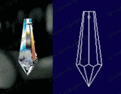 Icicle Drop 30% Lead Crystal 38 mm - 1.5" inch #401-38 Icicle Drop 30% Lead Crystal 38 mm - 1.5" inch #401-38