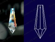 Icicle Drop 30% Lead Crystal  38 mm - 1.5" inch #401-38 Set of 10pc