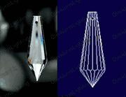Icicle Drop 30% Lead Crystal  38 mm - 1.5" inch #432-38 Box of 448pc