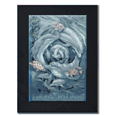 Imagine by Artist Jody Bergsma Imagine by Artist Jody Bergsma Tile mural of Six (6"x6" tiles) framed in a black wood frame "Clear Skies, peaceful seas, tranquil moments