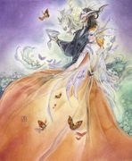 Immortals by Stephanie Law   8"x10" Ceramic Art Tile with recessed hangers for tabletop or wall hanging purposes