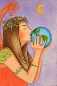 In Good Hands by Sue Miller 8"x10" Ceramic Art Tile with recessed hangers for tabletop or wall hanging purposes In Good Hands by Sue Miller 8"x10" Ceramic Art Tile with recessed hangers for tabletop or wall hanging purposes