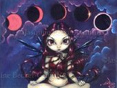 Invoking The Eclipse by Jasmine Becket Griffith 8"x10" Ceramic Art Tile with recessed hangers for tabletop or wall hanging purposes Invoking The Eclipse by Jasmine Becket Griffith 8"x10" Ceramic Art Tile with recessed hangers for tabletop or wall hanging purposes