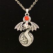 J024 Alchemy Dragon Necklace All Jewelry Packages with Custom Back Card & OPP Bag Lead Free Alloy
