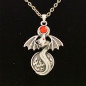 J024 Alchemy Dragon Necklace All Jewelry Packages with Custom Back Card & OPP Bag Lead Free Alloy
