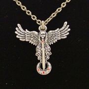 J029 Angel of Death Necklace All Jewelry Packages with Custom Back Card & OPP Bag Lead Free Alloy