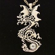 J033 Dragon Necklace All Jewelry Packages with Custom Back Card & OPP Bag Lead Free Alloy