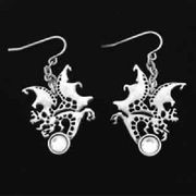J034 Dragon Earrings All Jewelry Packages with Custom Back Card & OPP Bag Lead Free Alloy