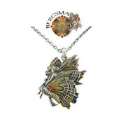 J043 Chrysalis Fairy Necklace Lead Free Pewter  Back Card Included