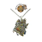 J043 Chrysalis Fairy Necklace Lead Free Pewter  Back Card Included