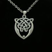 J061 Celtic Heart Necklace All Jewelry Packages with Custom Back Card & OPP Bag Lead Free Alloy
