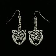 J062 Celtic Heart Earrings All Jewelry Packages with Custom Back Card & OPP Bag Lead Free Alloy