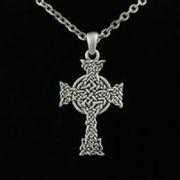 J063 Celtic Cross Necklace All Jewelry Packages with Custom Back Card & OPP Bag Lead Free Alloy