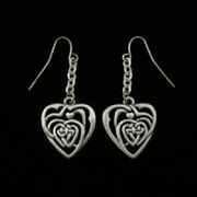 J066 Celtic Heart Earrings All Jewelry Packages with Custom Back Card & OPP Bag Lead Free Alloy