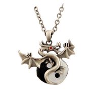 J075 Ying Yang Pendant All Jewelry Packages with Custom Back Card & OPP Bag Lead Free Alloy