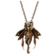 J081 Gemstone Fairy Amber Necklace All Jewelry Packages with Custom Back Card & OPP Bag Lead Free Alloy