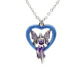 J104 Blue Heart Fairy All Jewelry Packages with Custom Back Card & OPP Bag Lead Free Alloy