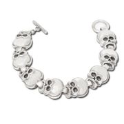 J139 Skull Bracelet All Jewelry Packages with Custom Back Card & OPP Bag Lead Free Alloy