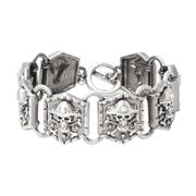 J142 Pirate Skull Bracelet All Jewelry Packages with Custom Back Card & OPP Bag Lead Free Alloy