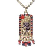 J169 King Tut Necklace All Jewelry Packages with Custom Back Card & OPP Bag Lead Free Alloy