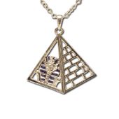 J170 King Tut Praymid Necklace All Jewelry Packages with Custom Back Card & OPP Bag Lead Free Alloy