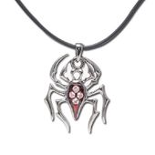 J172 Red Gem Spider Necklace All Jewelry Packages with Custom Back Card & OPP Bag Lead Free Alloy