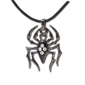 J173 Black Gem Spider Necklace All Jewelry Packages with Custom Back Card & OPP Bag Lead Free Alloy