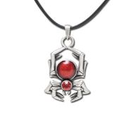 J175 Red Gem Spider Necklace All Jewelry Packages with Custom Back Card & OPP Bag Lead Free Alloy
