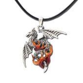 J184 Flame Dragon All Jewelry Packages with Custom Back Card & OPP Bag Lead Free Alloy