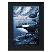 Journey by Artist Jody Bergsma Journey by Artist Jody Bergsma Tile mural of Six (6"x6" tiles) framed in a black wood frame "All who wanter are not lost" Dimensions (LxWxH): 22.00 x 26.00 x 1.00 in.
