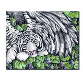 Kat by Abranda Icle Sisson 8"x10" Ceramic Art Tile with recessed hangers for tabletop or wall hanging purposes Kat by Abranda Icle Sisson 8"x10" Ceramic Art Tile with recessed hangers for tabletop or wall hanging purposes