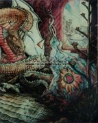 Keeper of the Sun Dragon by Vicki Visconti Tilley   8"x10" Ceramic Art Tile with recessed hangers for tabletop or wall hanging purposes