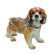 King Charles Spaniel Jewelry Box Hand Painted Resin